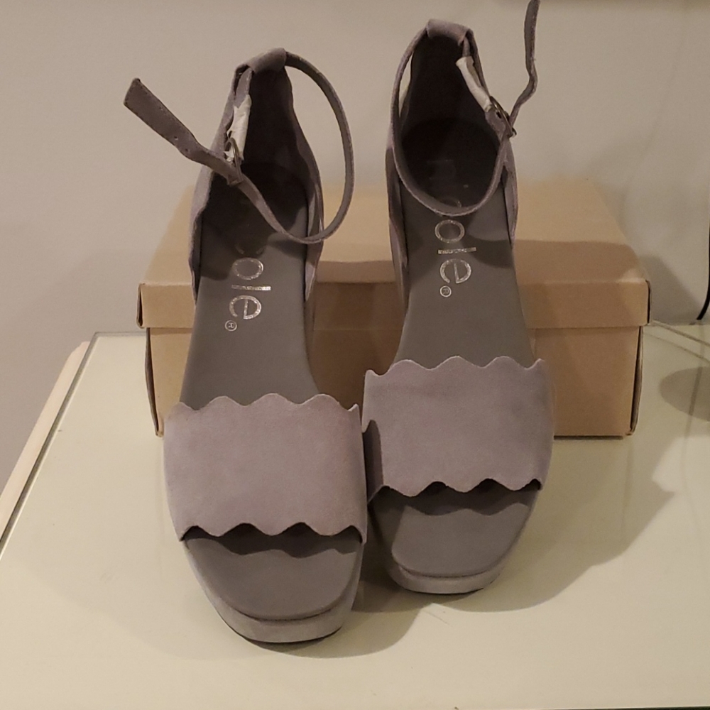 brand new Ladies suede wedge